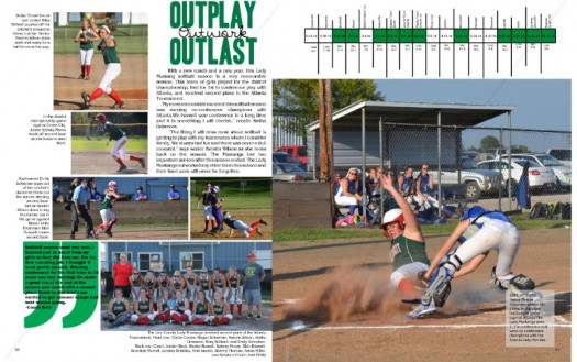 stacking your text on a yearbook page